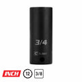 3/8" Drive Deep Impact Socket, 12-Point SAE