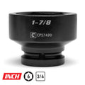 3/4" Drive Stubby Impact Sockets, 6-Point, SAE