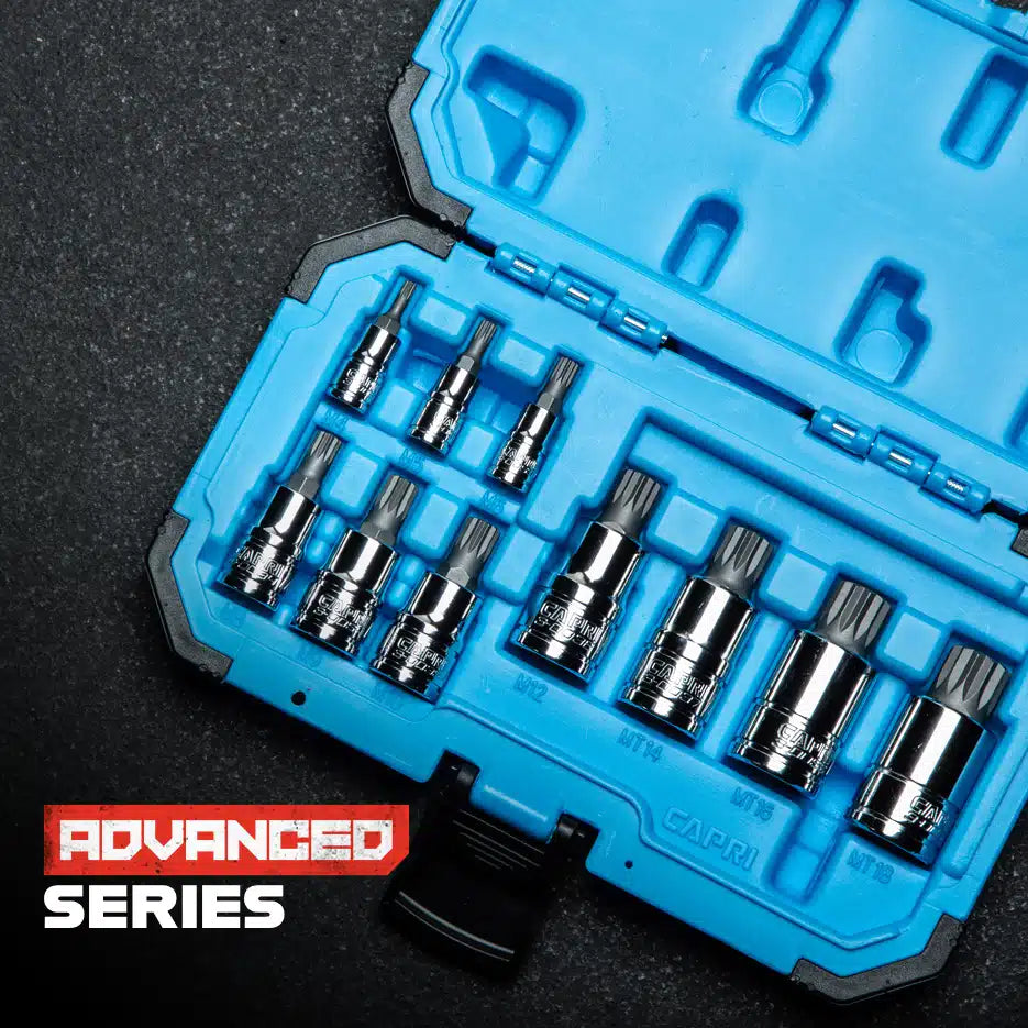 XZN Triple Square Spline Bit Socket Set, Metric, 10-Piece