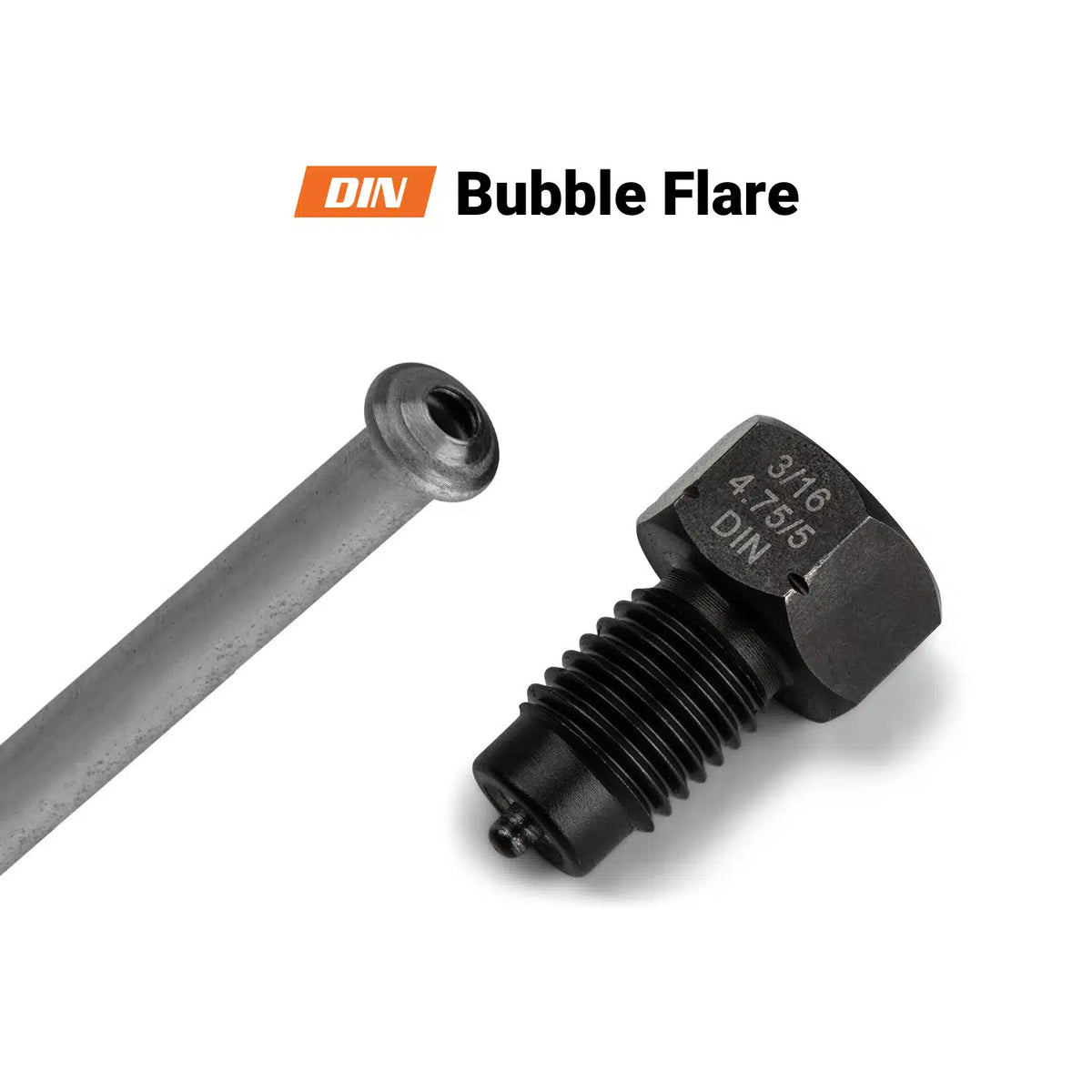 Double Flaring Tool for Brake Lines, 4.75 mm DIN and 3/16" SAE