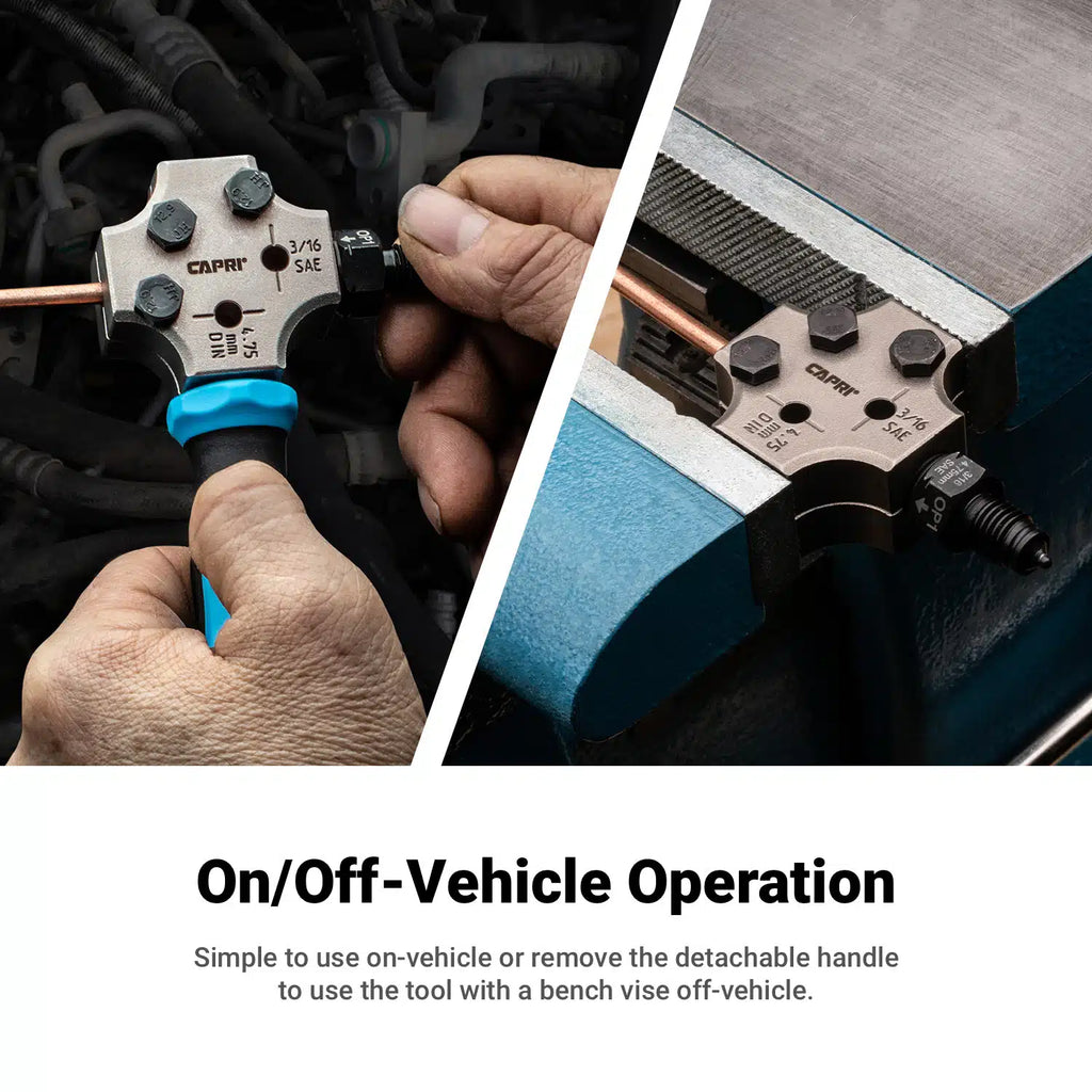 Double Flaring Tool for Brake Lines, 4.75 mm DIN and 3/16" SAE