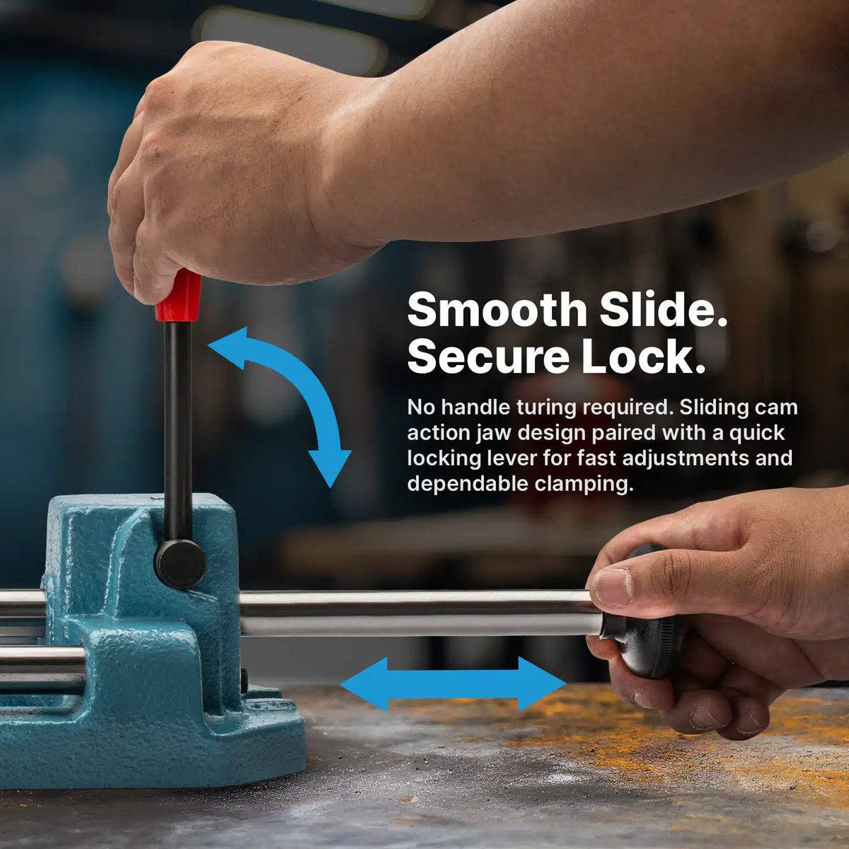 Cam-Action Drill Press Vise, 8"