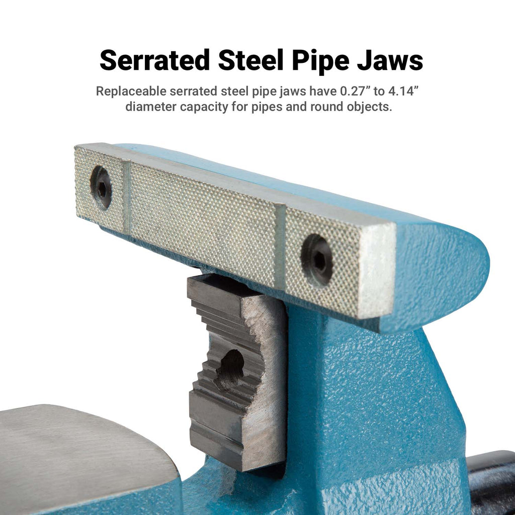 Reversible Bench Vise, Ductile Iron 6 1/2"