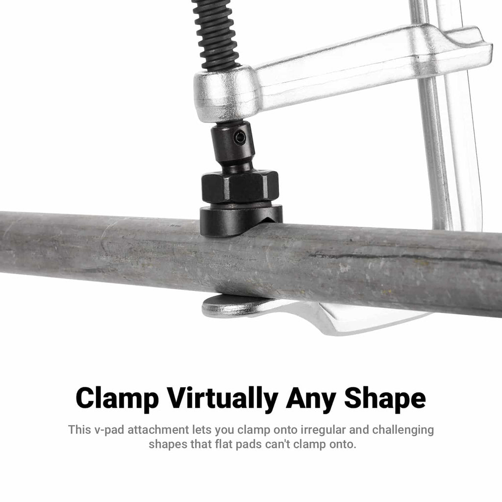 Heavy Duty Sliding Bar Clamps with V-Clamps for Round and Angled Objects, 2-Piece Set