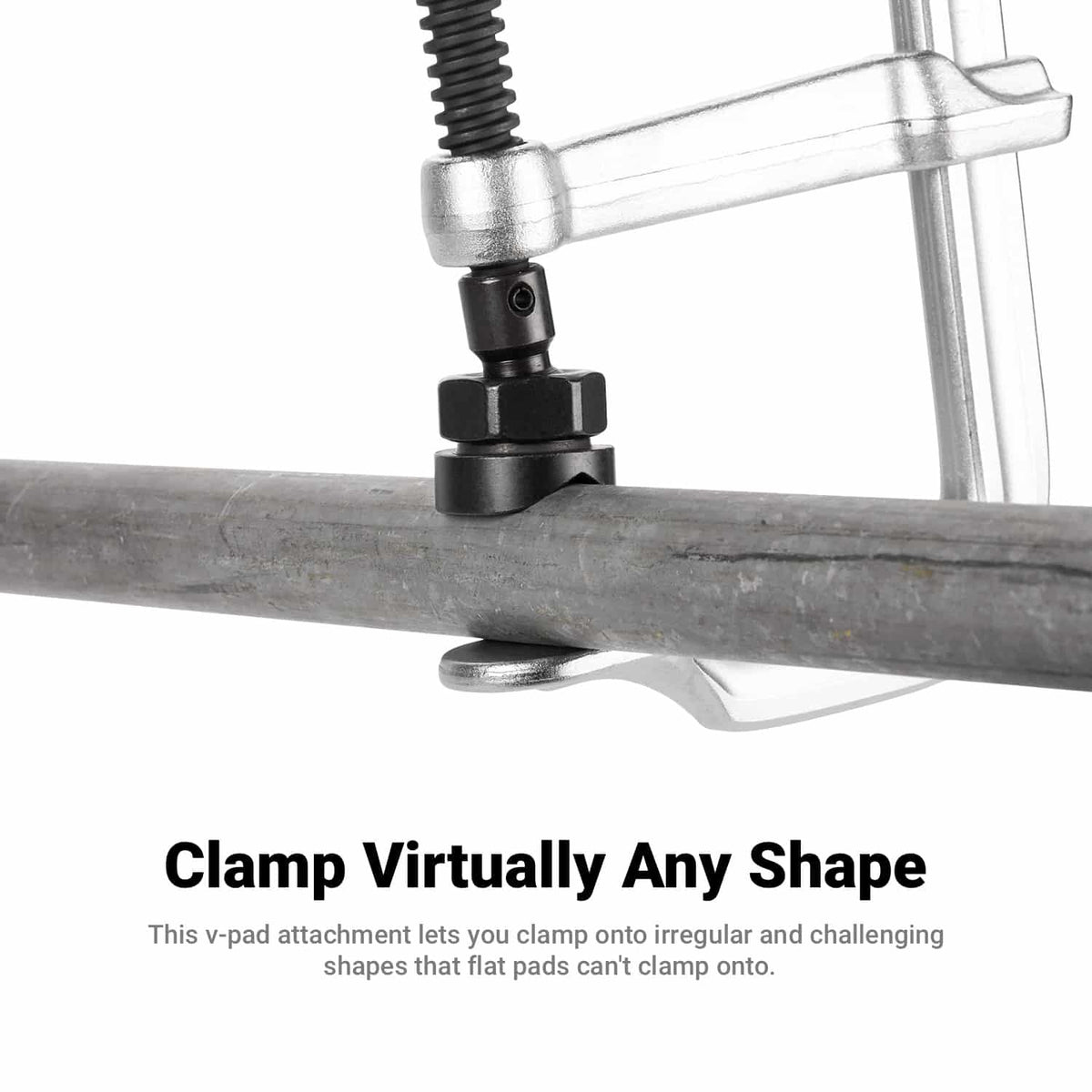Heavy Duty Sliding Bar Clamps with V-Clamps for Round and Angled Objects, 2-Piece Set