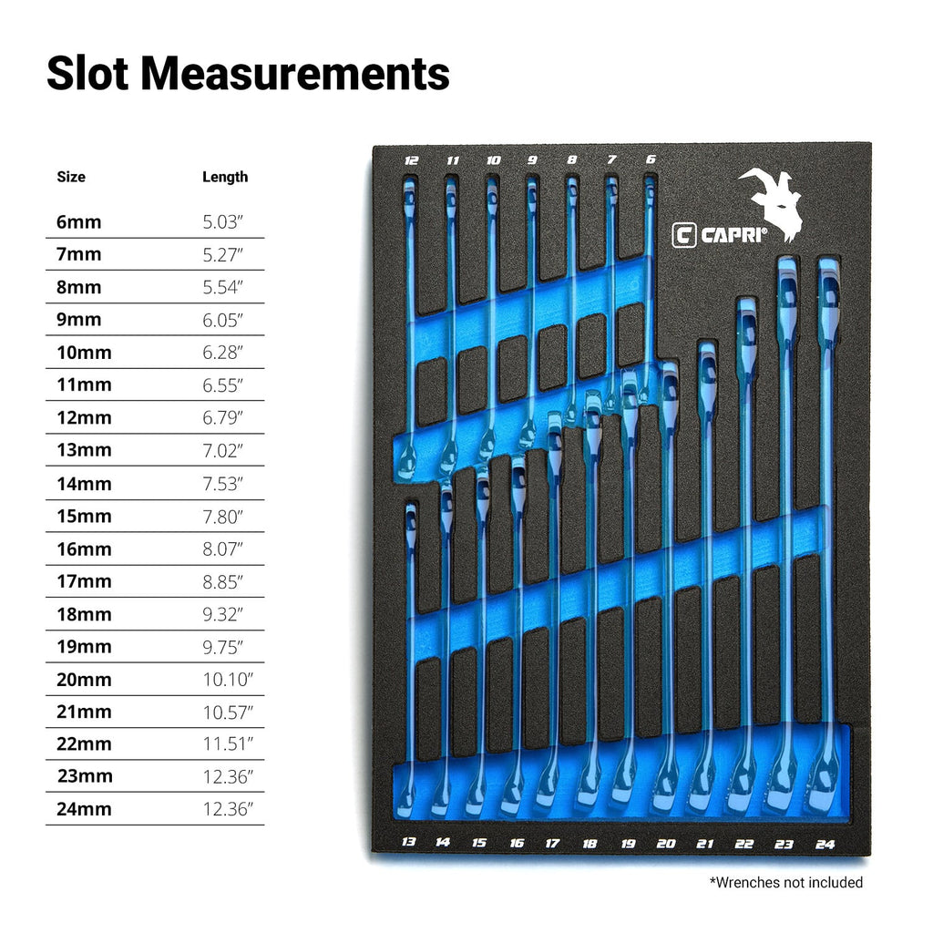 The Mechanic's Tray for Master Combination Wrenches, Metric
