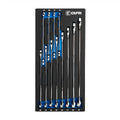WaveDrive Pro Combination Wrench Set with Mechanic's Tray, 8-19mm, Metric