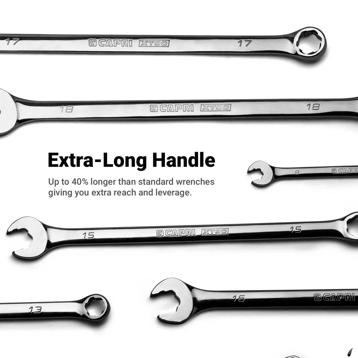 WaveDrive Pro Combination Wrench Set with Mechanic's Tray, 5/16"-3/4", SAE