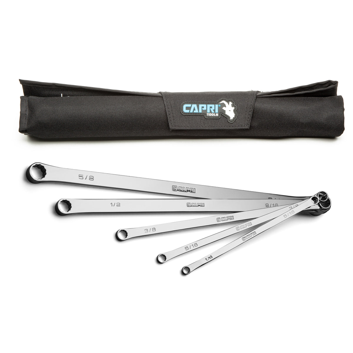 Double Box End Wrench Set, SAE, 1/4-3/4", 5-Piece