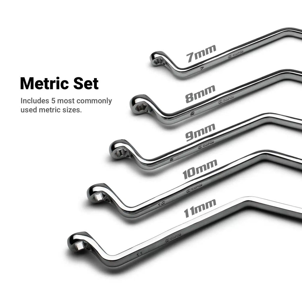 Angled Brake Bleeder Wrench Set, 7-11mm, Metric