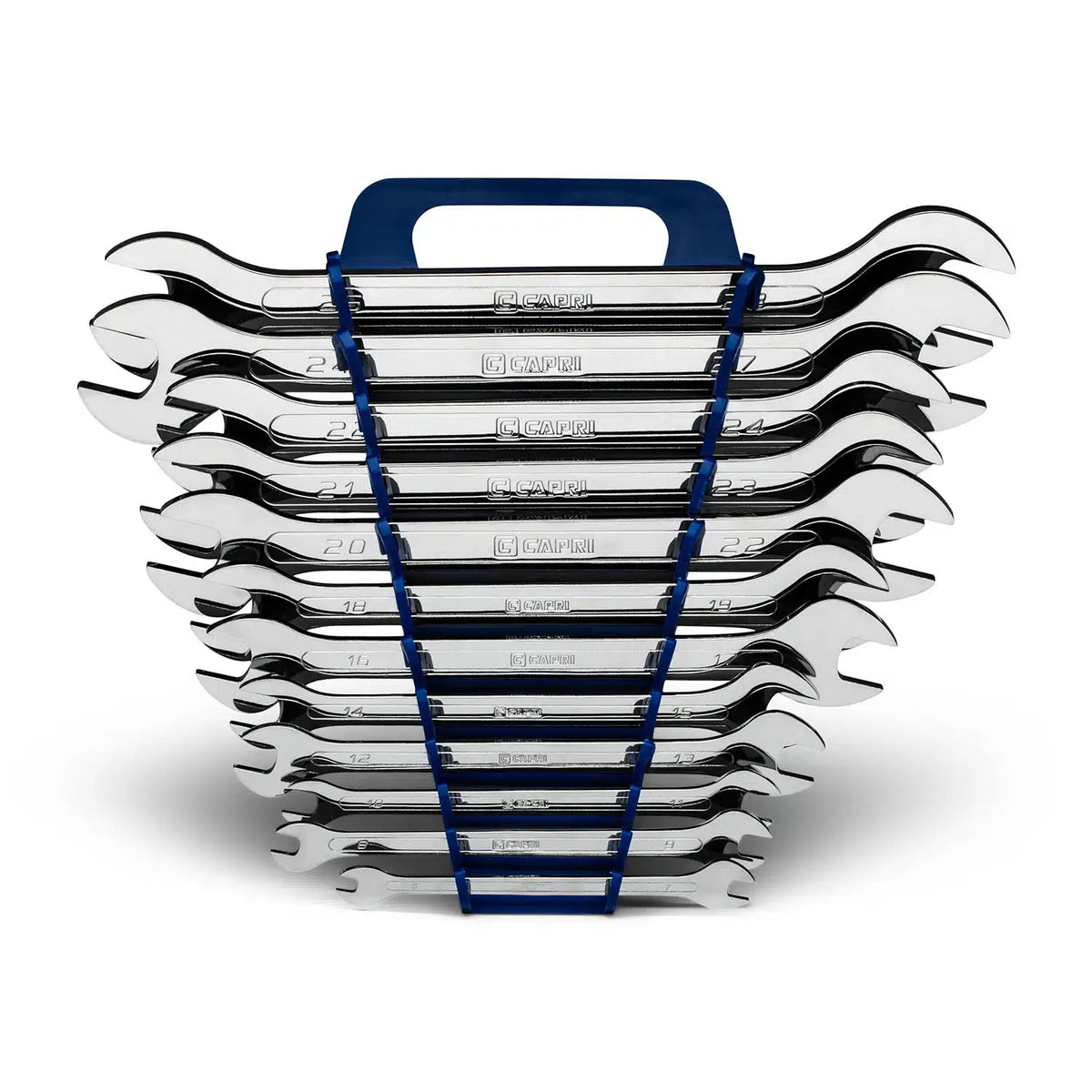 12-Piece Super Thin Flat Wrench Set, 6 to 28 mm Metric with Rack
