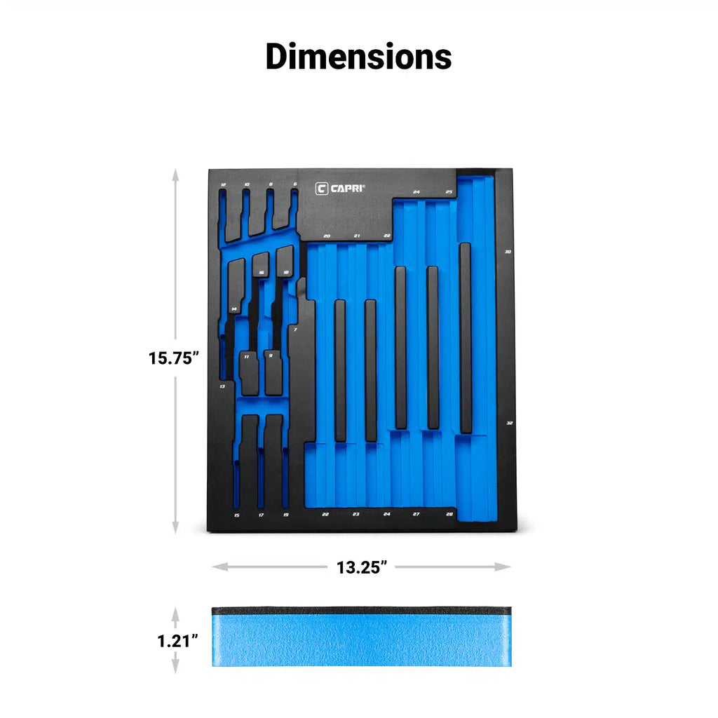 Mechanic's Tray for 13-Piece Super Thin Wrench Set