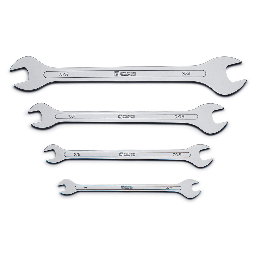 MaxChrome Super Thin Flat Wrenches, 4-Piece, SAE