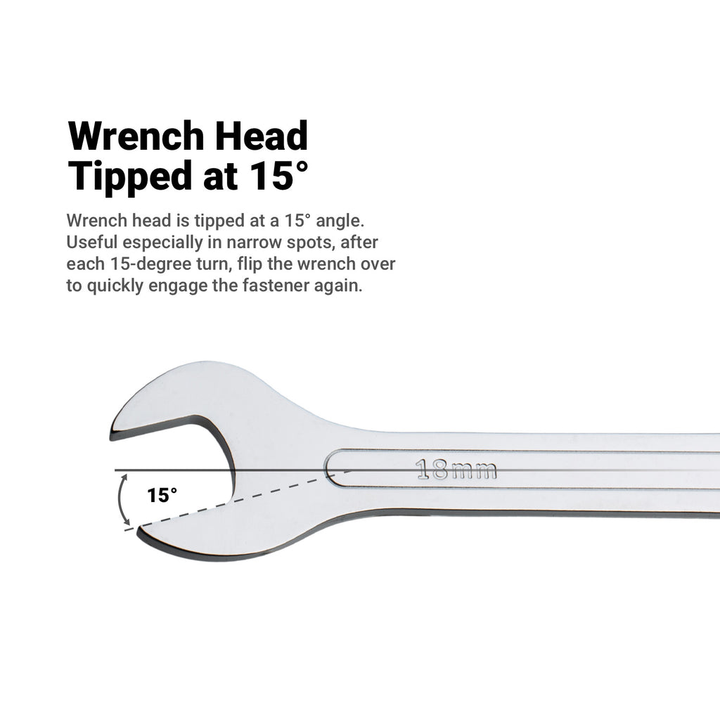 MaxChrome Super Thin Flat Wrenches, 4-Piece, SAE