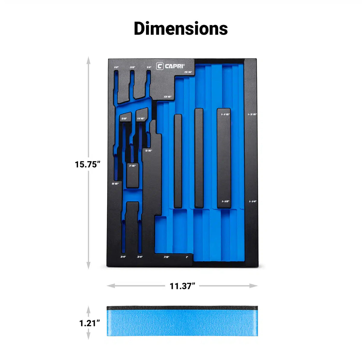 Mechanic's Tray for 9-Piece Super Thin Wrench Set, SAE