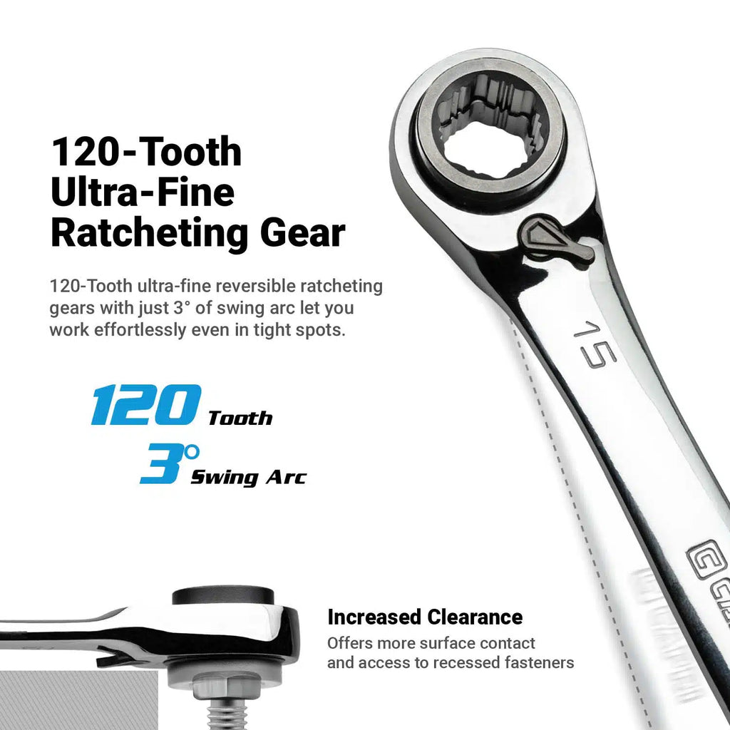 4-in-1 Reversible Box End Ratchet Wrench Set