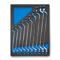 75-Degree Offset Double Box End Wrench Set, 6 to 24 mm, Mechanics Tray
