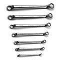 75-Degree Deep Offset Double Box End Wrench Set, 1/4-1"