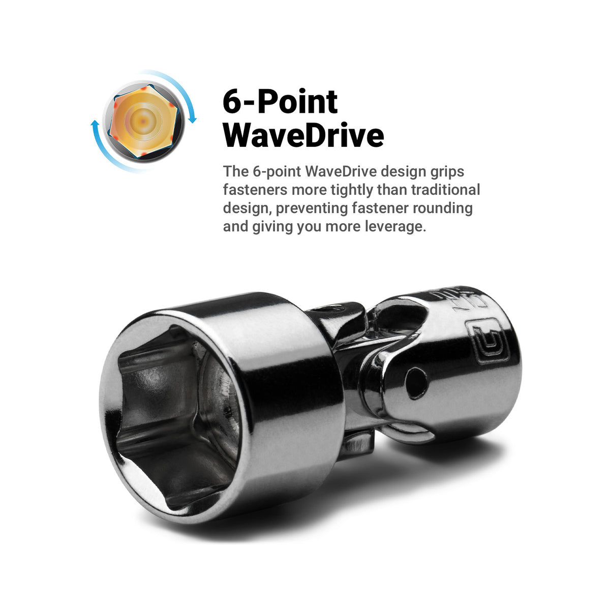 1/4" Drive Universal Sockets, 6-Point, Metric