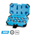 1/4" Drive Universal Socket Set, 5-15mm, 6-Point, Low Profile, Metric