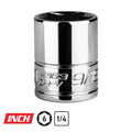 1/4" Drive Shallow Chrome Sockets, 6-Point, SAE