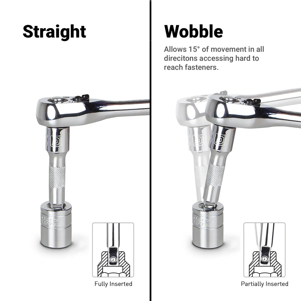 1/4" Drive Wobble Plus Extension Bars