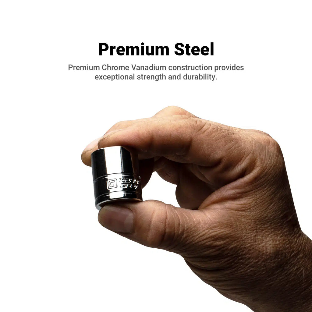 1/4" Drive Shallow Chrome Sockets, 6-Point, SAE