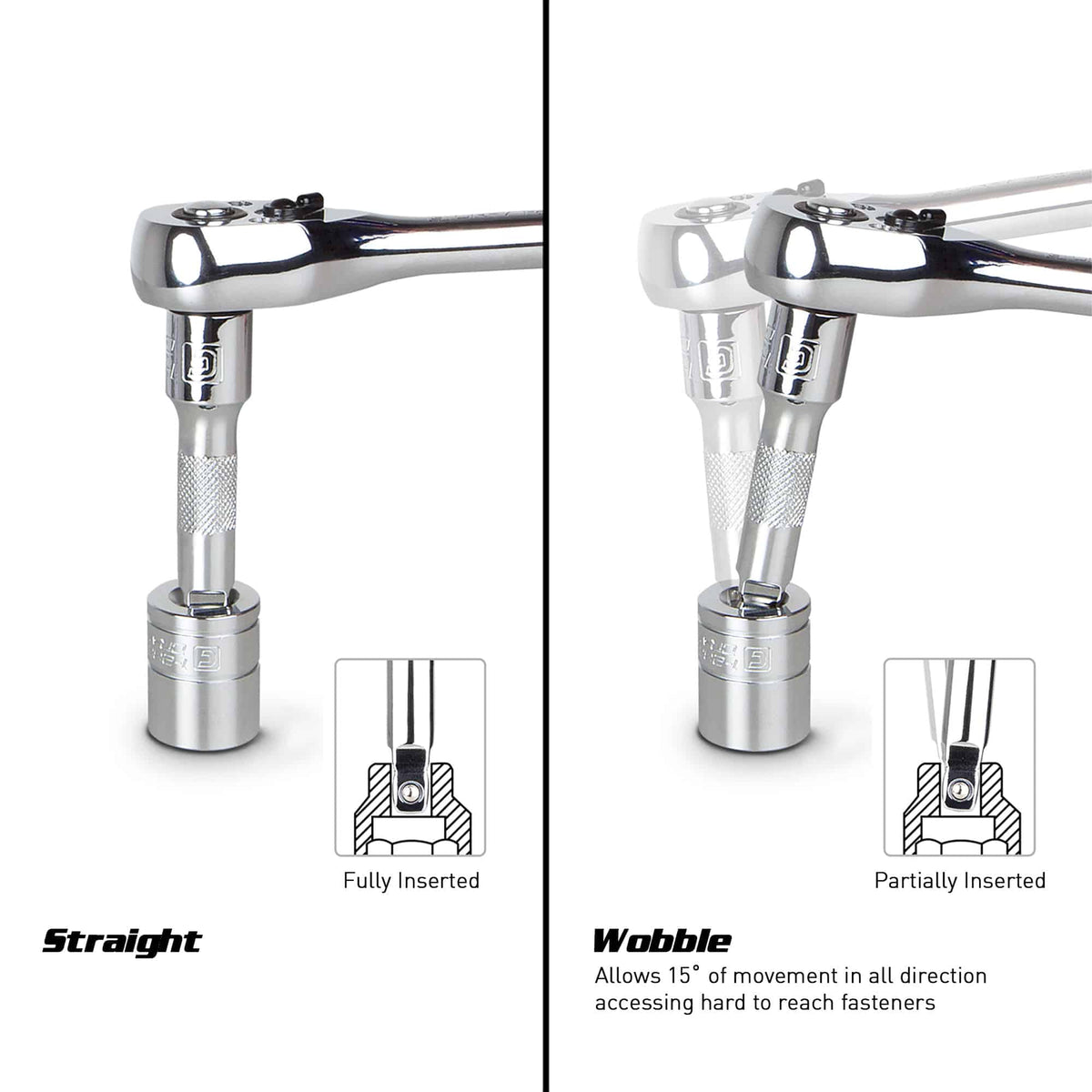 3/8" Drive Wobble Plus Extension Bars