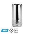 3/8" Drive 6-Point Semi-Deep Chrome Sockets, Metric