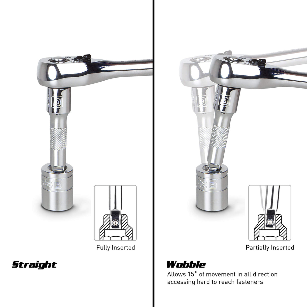 1/2" Drive Wobble Plus Extension Bars