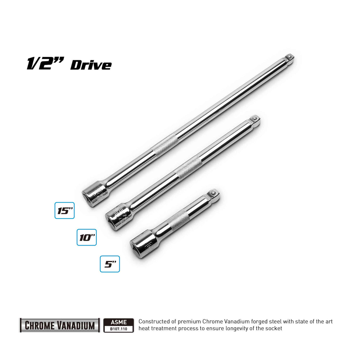 1/2" Drive Wobble Plus Extension Bars