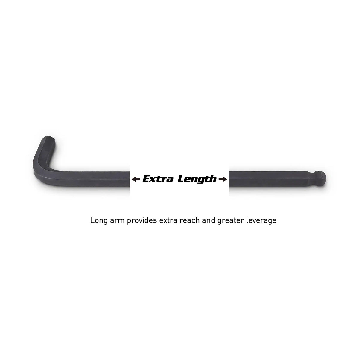 Hex Key Wrench Set, Ballpoint, Long Arm, Metric