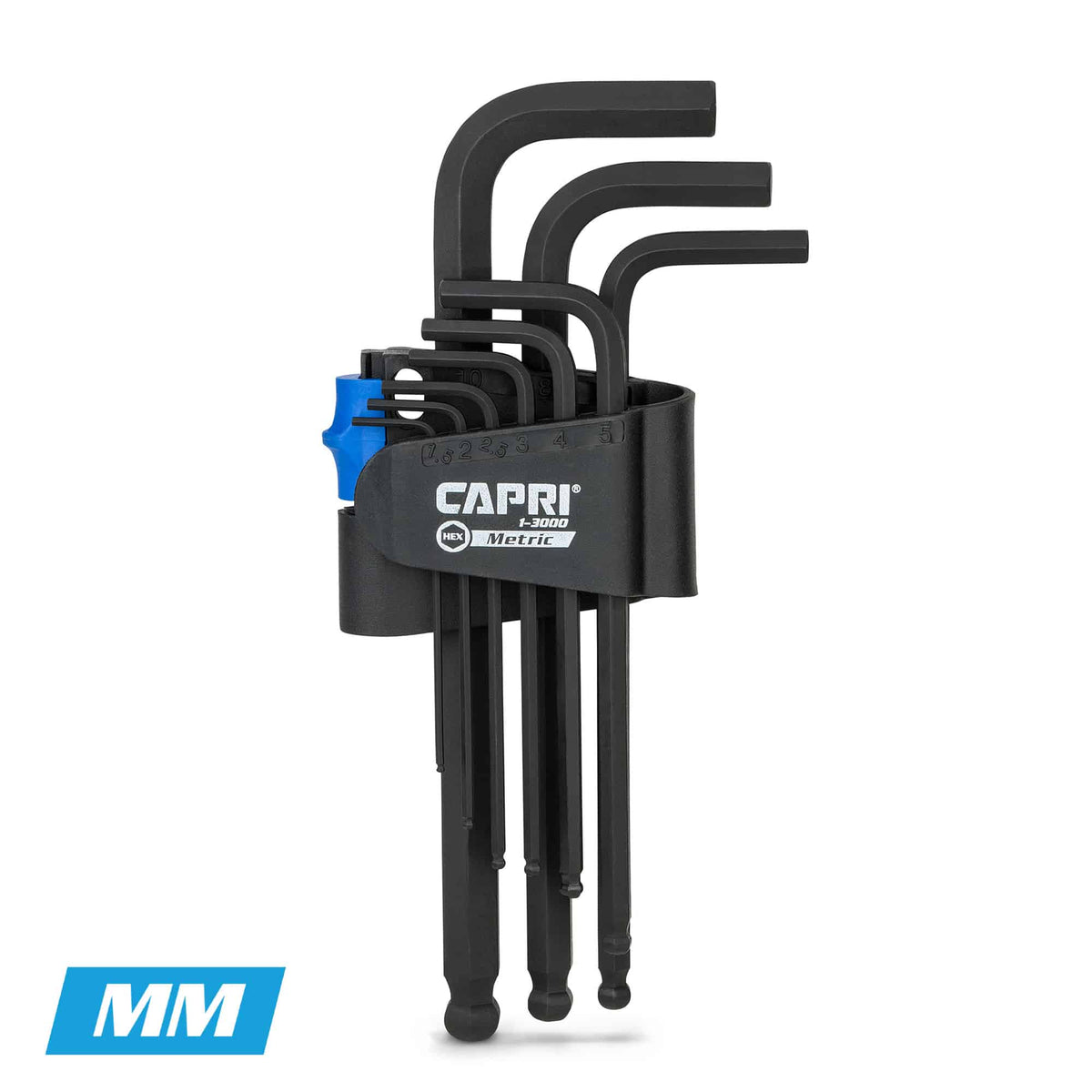 Hex Key Wrench Set, Ballpoint, Long Arm, Metric