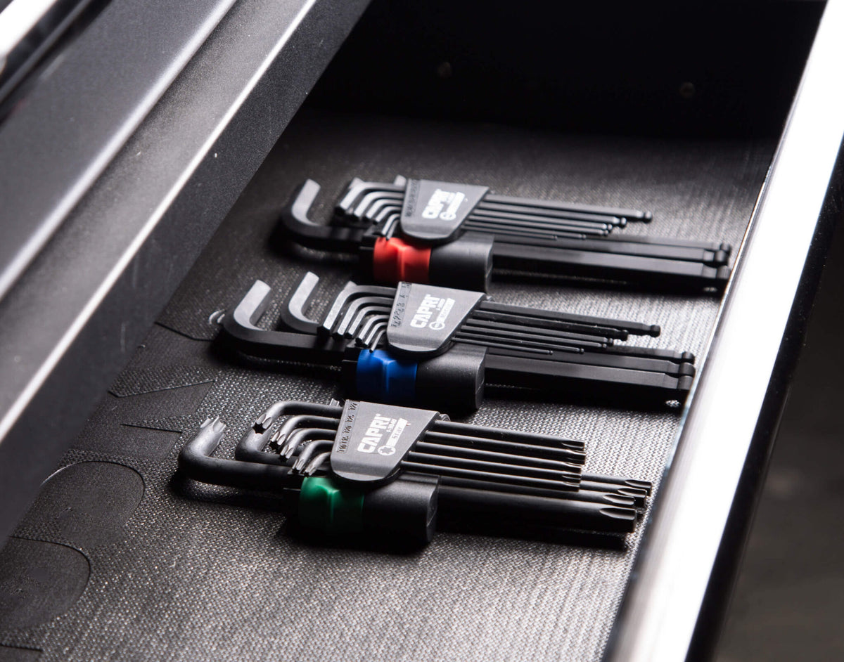 Hex Key Wrench Set, Ballpoint, Long Arm, SAE