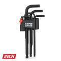 Hex Key Wrench Set, Ballpoint, Long Arm, SAE
