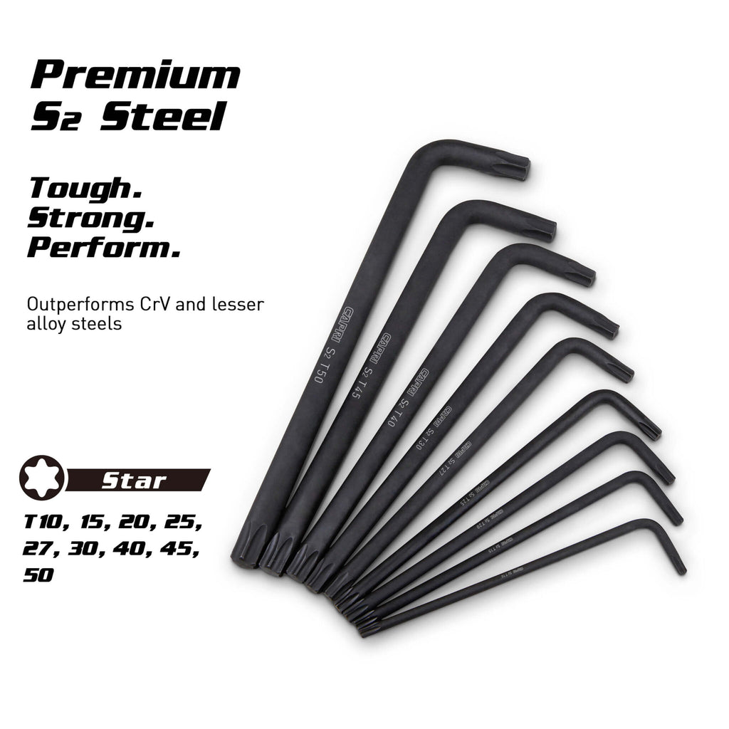 Hex Key Wrench Set, Ballpoint, Long Arm, Star