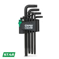 Hex Key Wrench Set, Ballpoint, Long Arm, Star