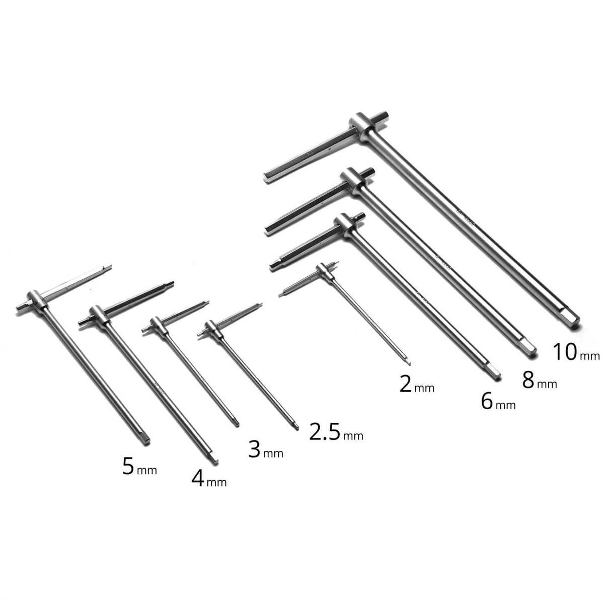 Sliding T-Handles Set with Mechanics Tray, 8-Piece