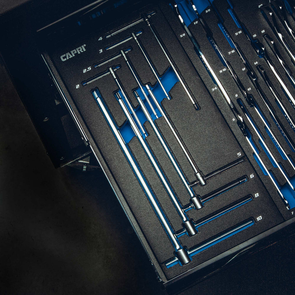 Sliding T-Handles Set with Mechanics Tray, 8-Piece