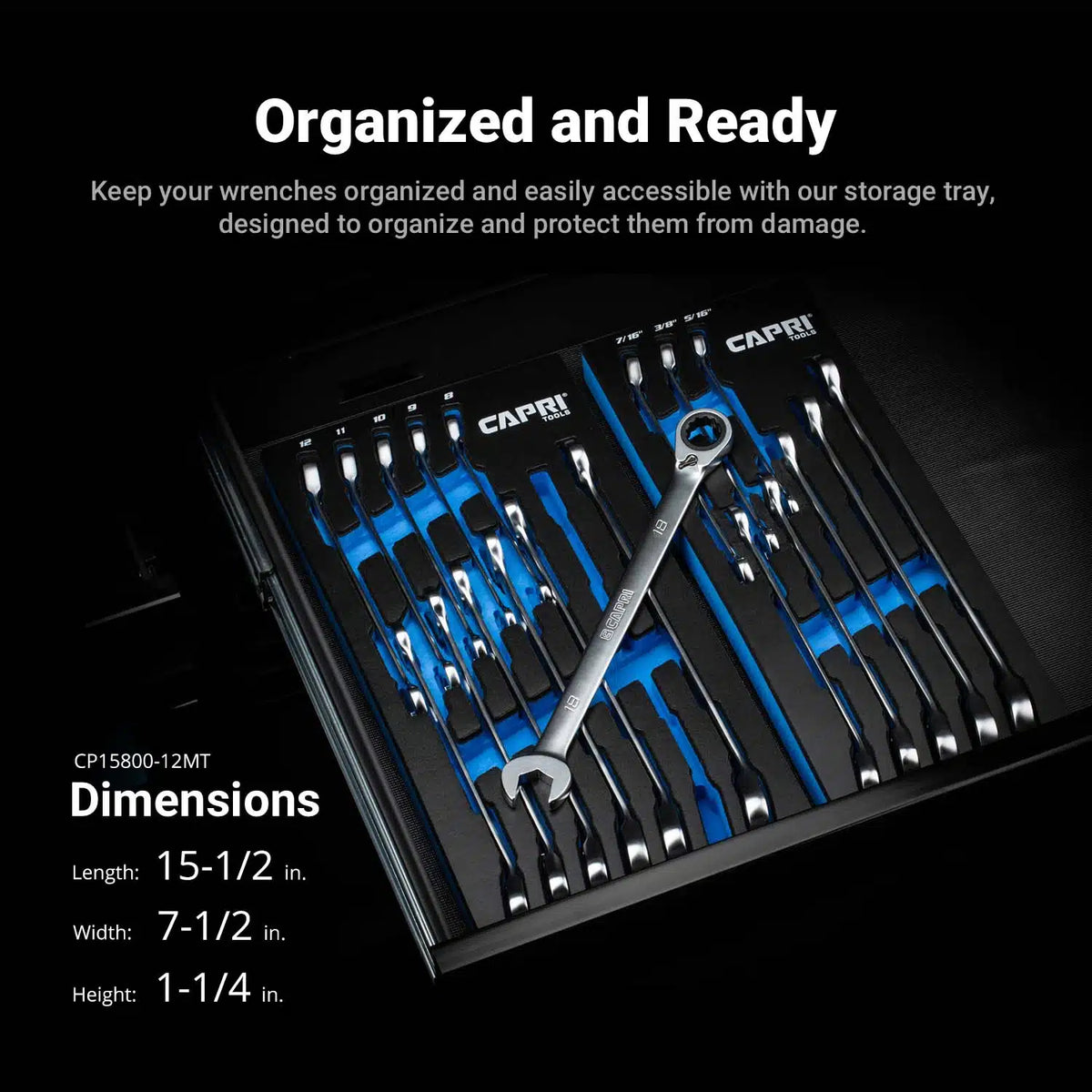 120-Tooth Ultra Smooth Ratcheting Wrenches Set, 8 to 19mm, Metric