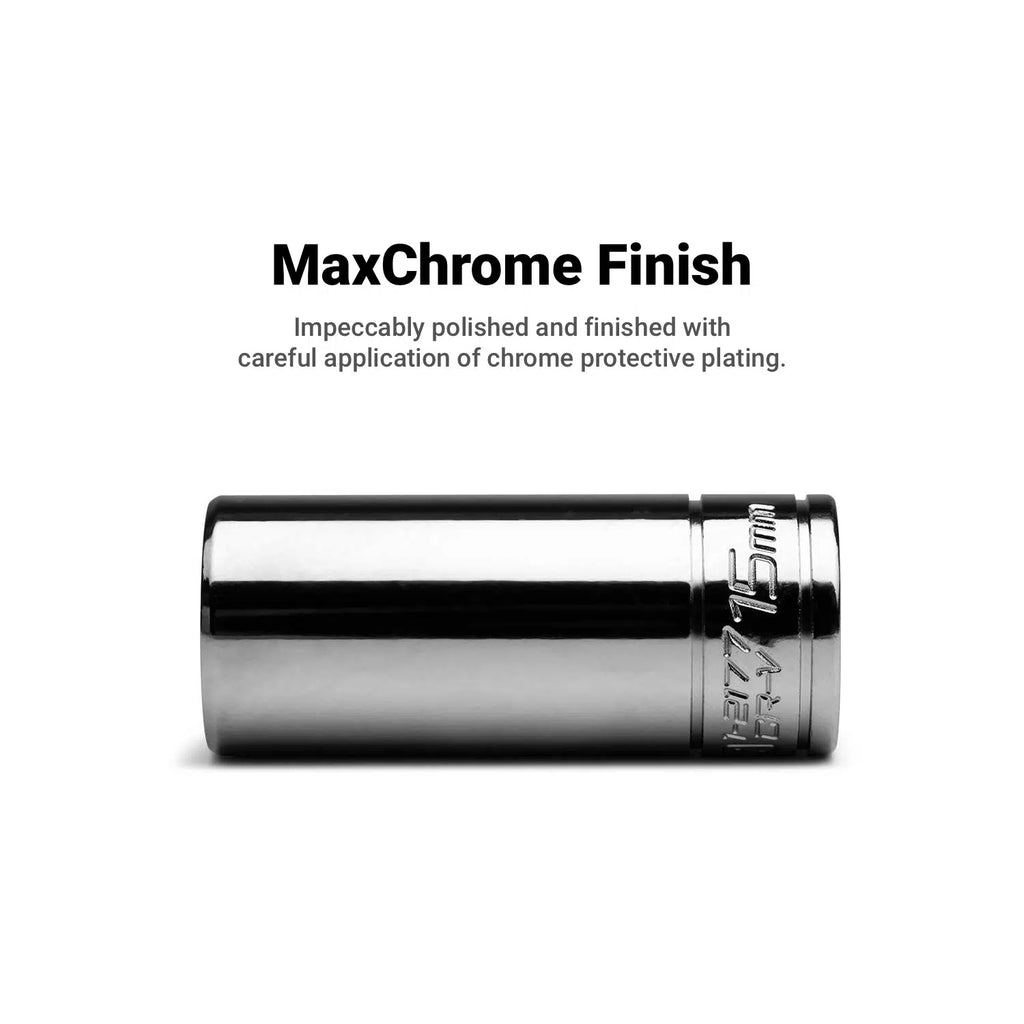 1/4" Drive 12-Point Master Chrome Sockets Set, 4-15 mm, Metric