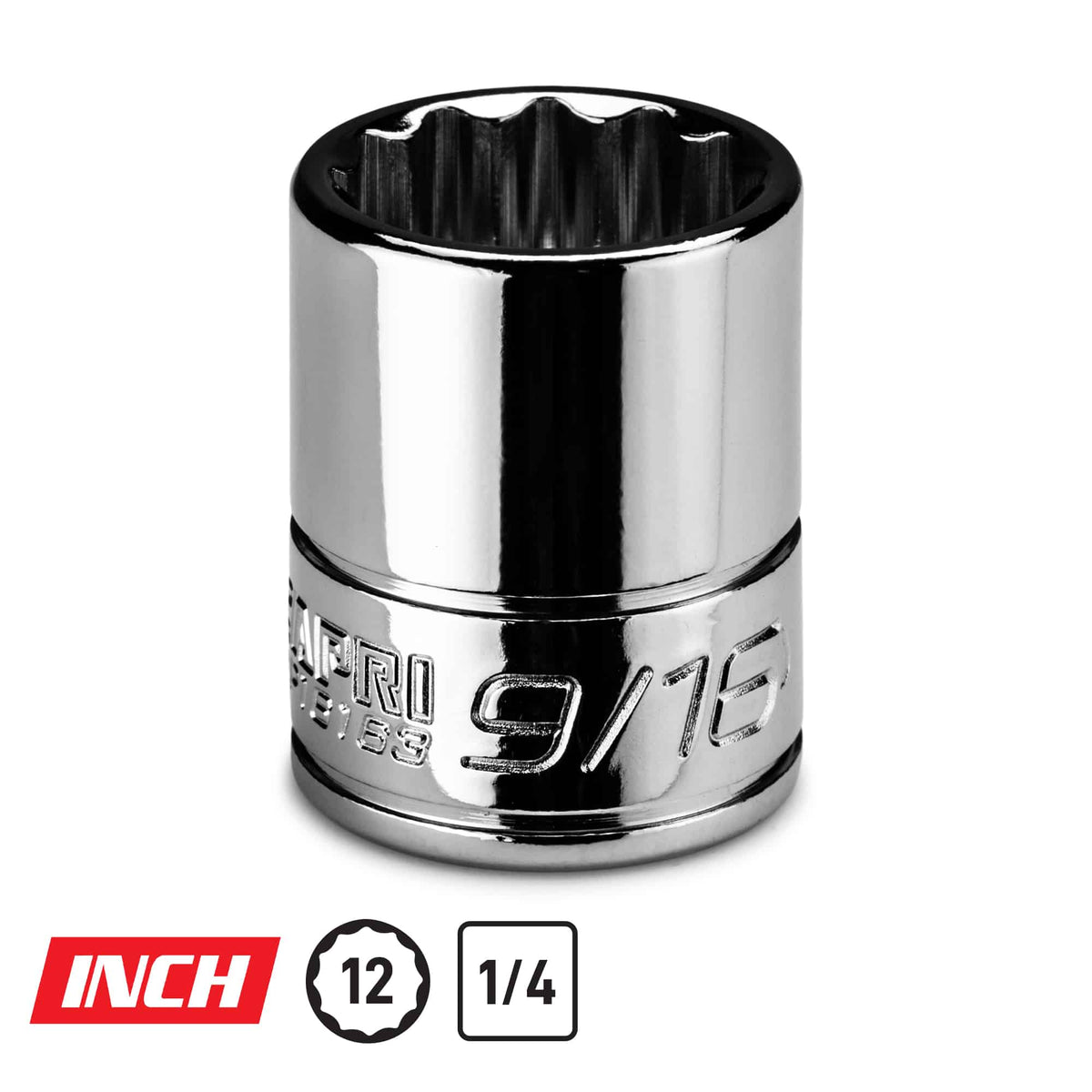 1/4" Drive Shallow Chrome Sockets, 12-Point, SAE