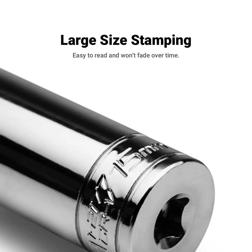1/4" Drive Deep Chrome Sockets, 6-Point, Metric