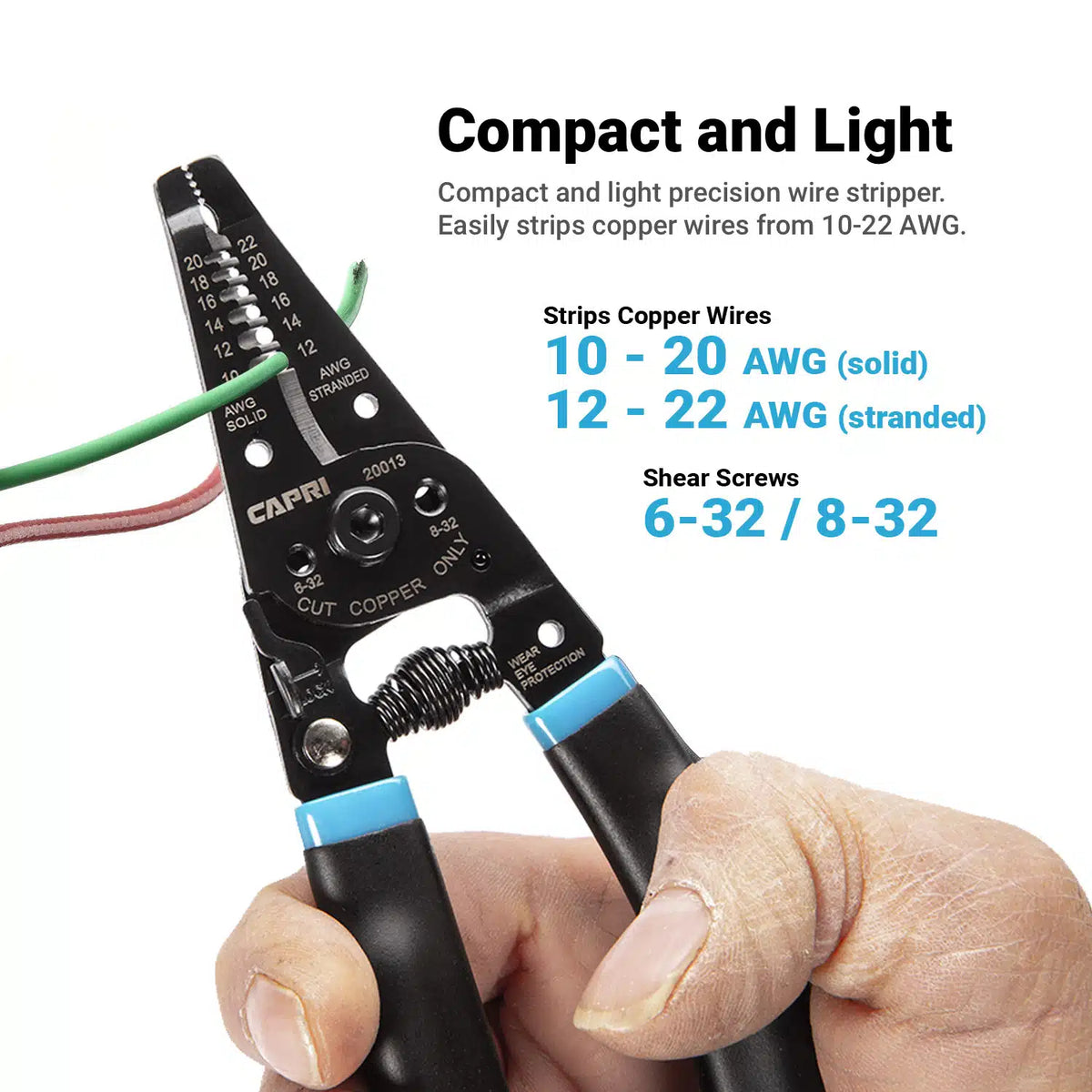 Precision Wire Stripper with Wire Cutter
