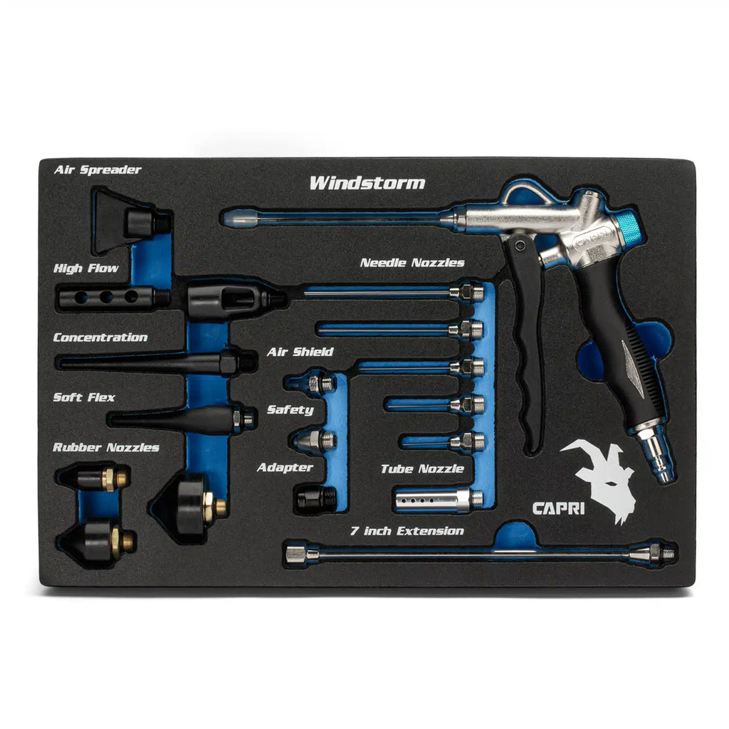 19-Piece Windstorm Air Blow Gun Ultimate Kit with Accessories