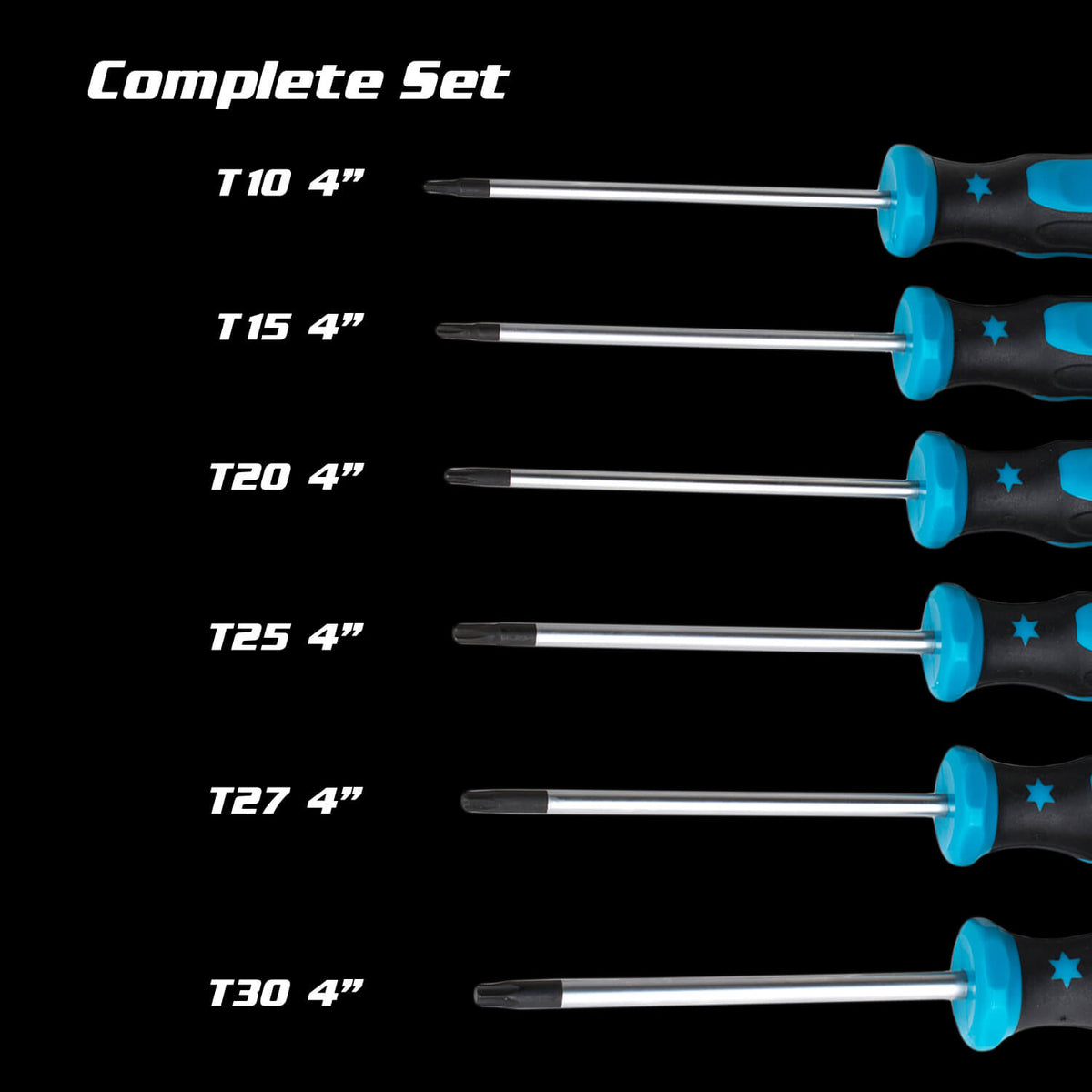Kontour 6-Piece Star Screwdriver Set with The Mechanics Tray