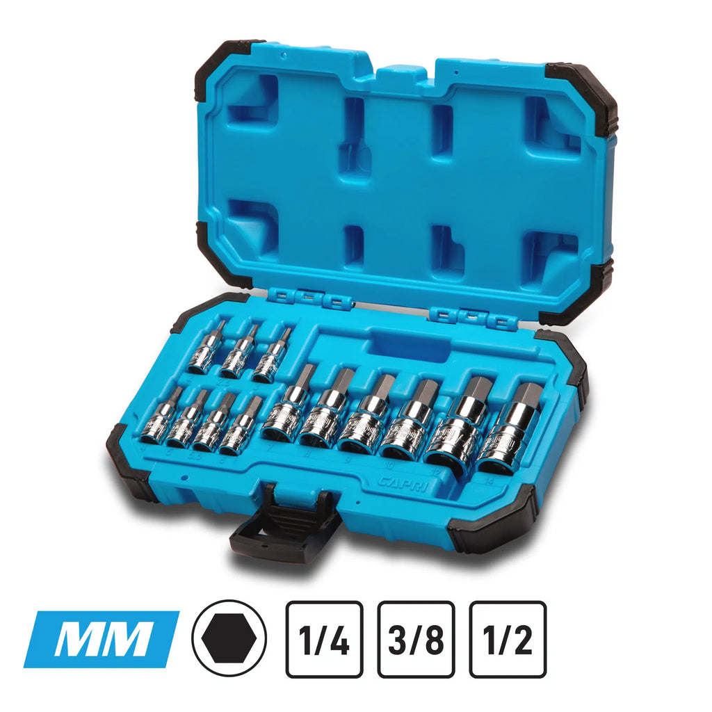 Hex Bit Socket Set, Metric, 13-Piece