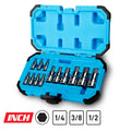 Hex Bit Socket Set, SAE, 13-Piece
