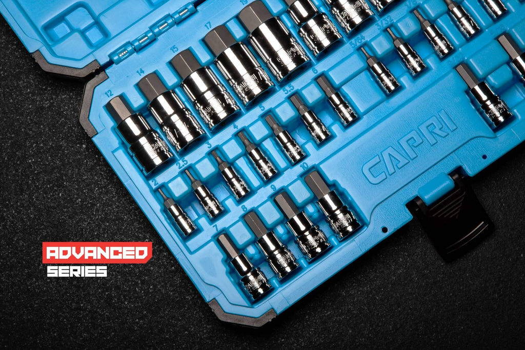 Master Hex Bit Socket Set, Metric and SAE, 32-Piece