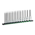 Long Star Bit Socket Set, 15-Piece, Socket Rail